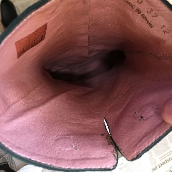 ANDRE ASSOUS GREEN SUEDE LEATHER BOOTS - Picture 7 of 9